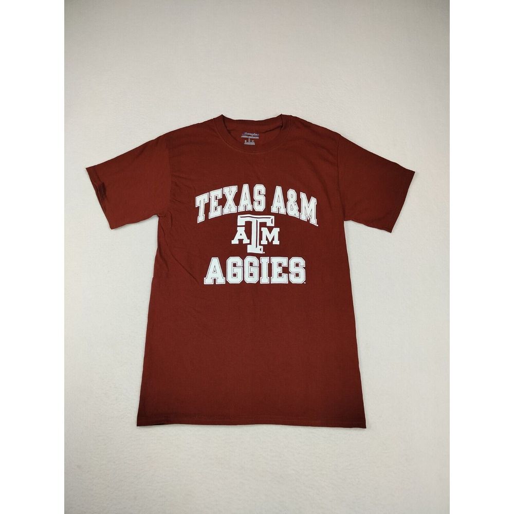Texas A&M University Aggies Shirt Mens Small‎ Burgundy Champion College Football